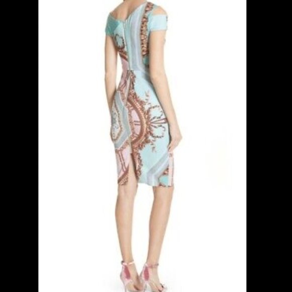 Ted Baker Yanar Versailles Print Bodycon Dress size 1 nwot - Picture 7 of 14